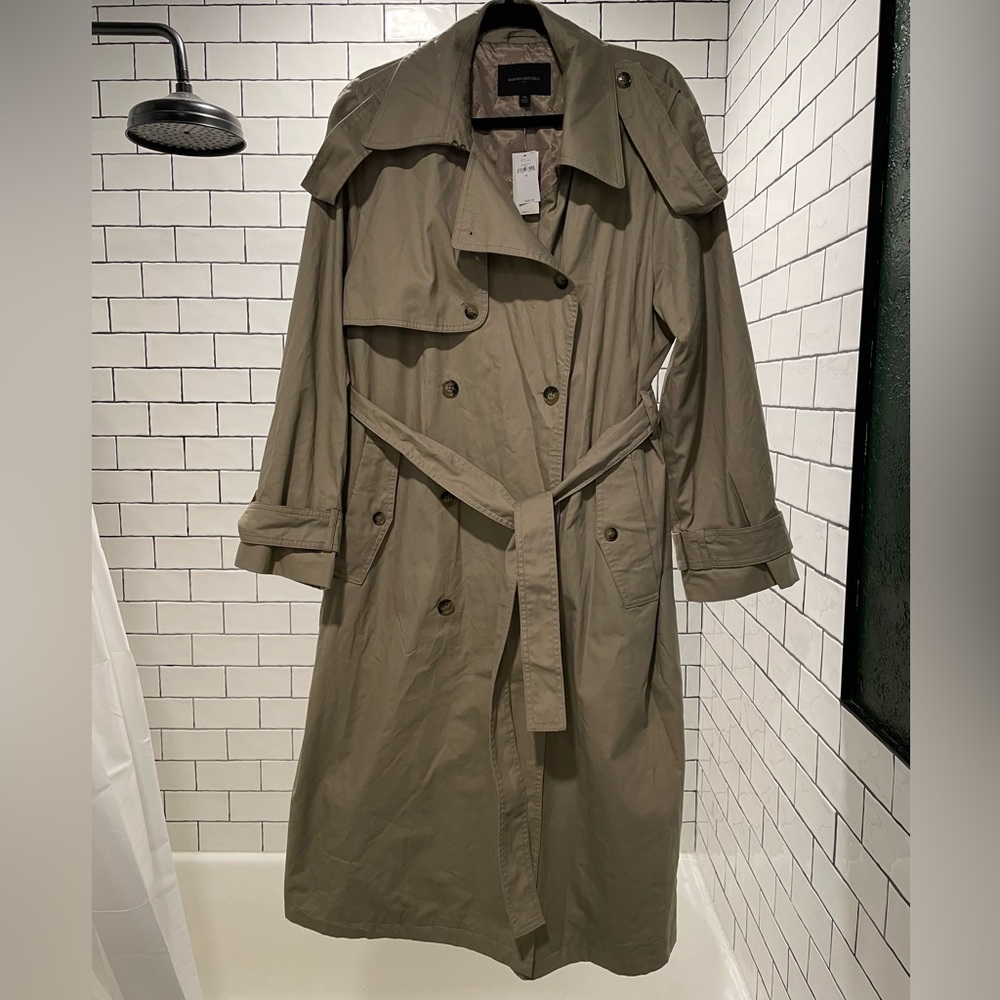 NWT Banana Republic Womens Classic Trench Coat XL - Originally $220
